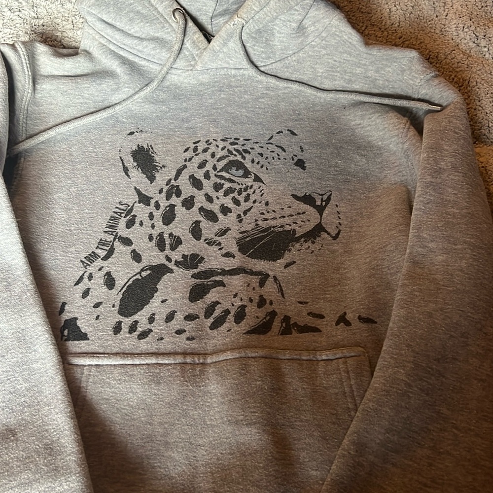 Arm The Animals Leopard Hoodie Size Small